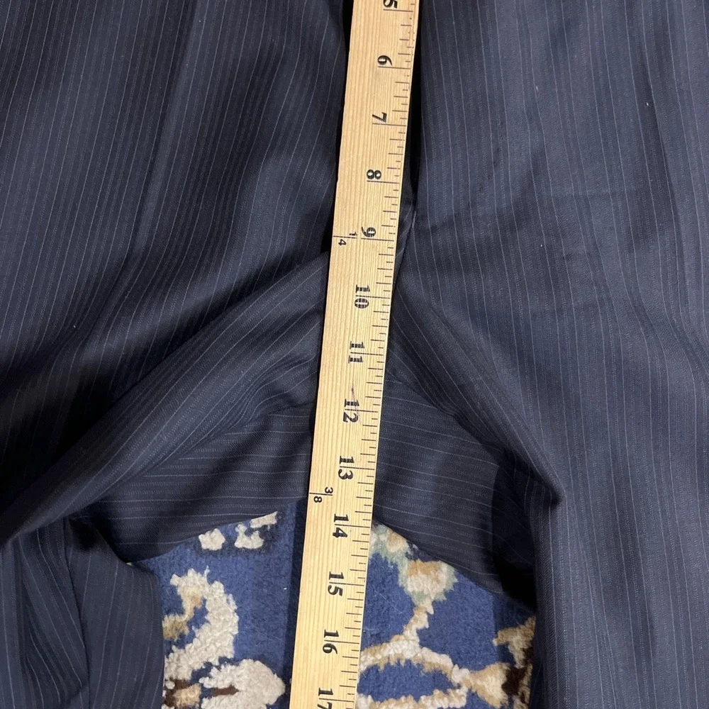 Lauren Ralph Lauren Polo Navy Blue Pinstripe Wool Suit Size‎ 44S